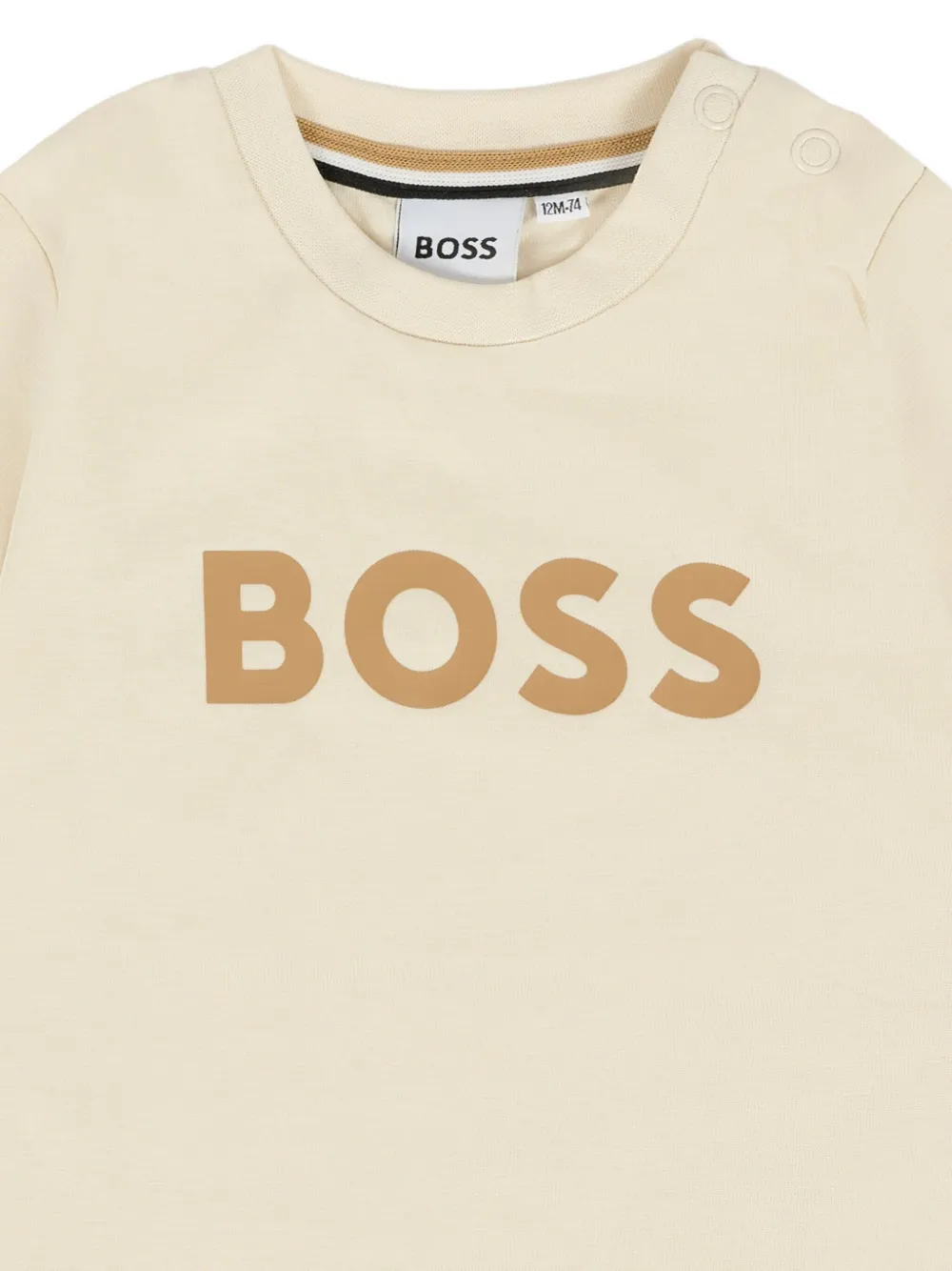Bosswear Logo-print Cotton T-shirt In Neutral