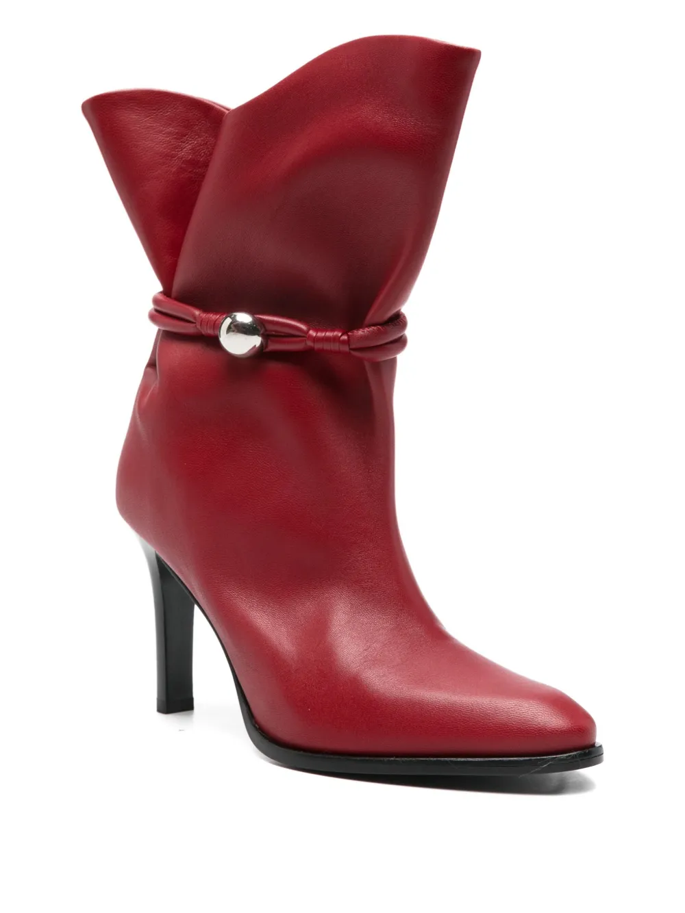 Isabel Marant 90mm Lolya Boots In Leather In Red