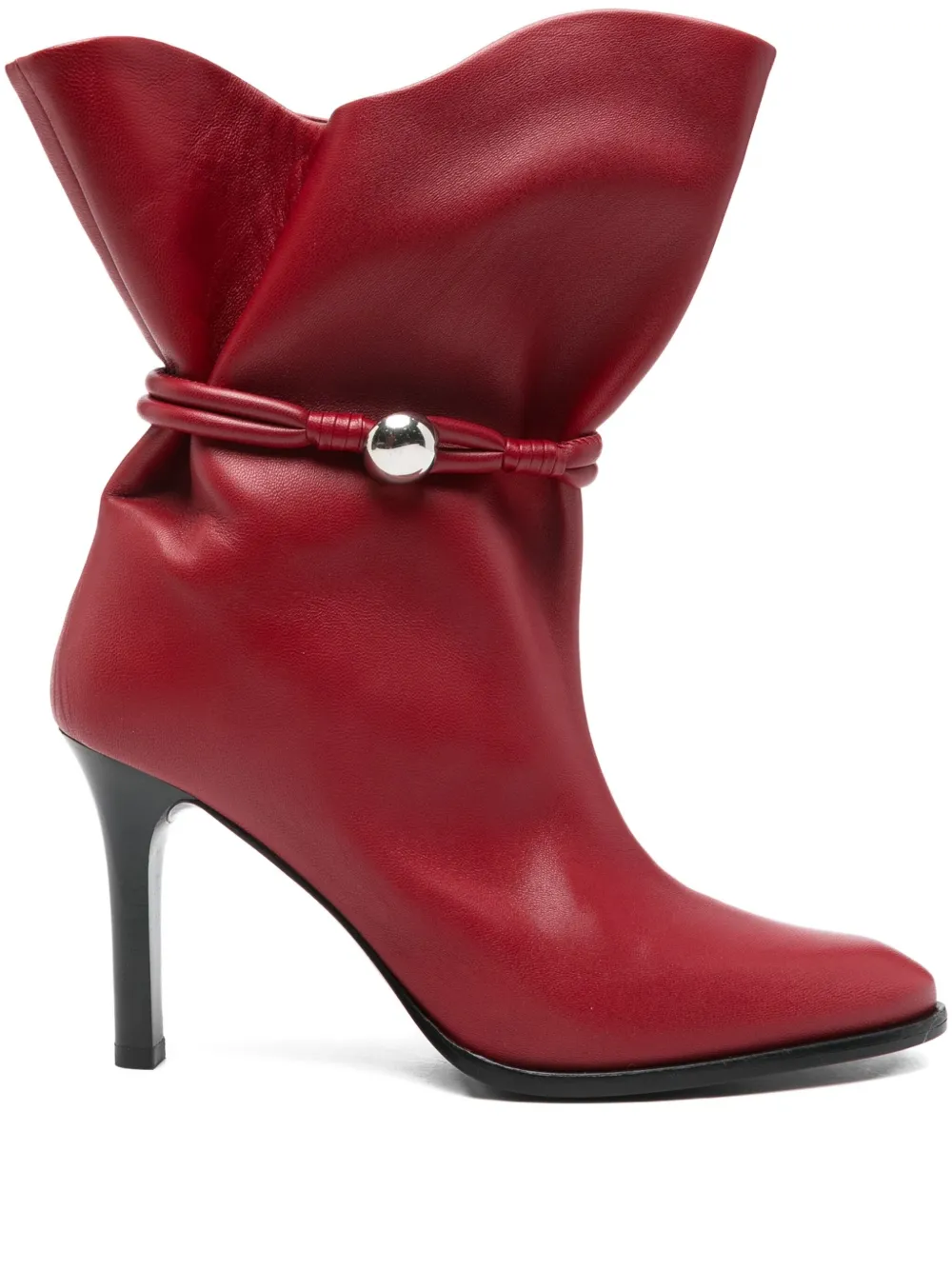 ISABEL MARANT 90mm Lolya leather boots Red