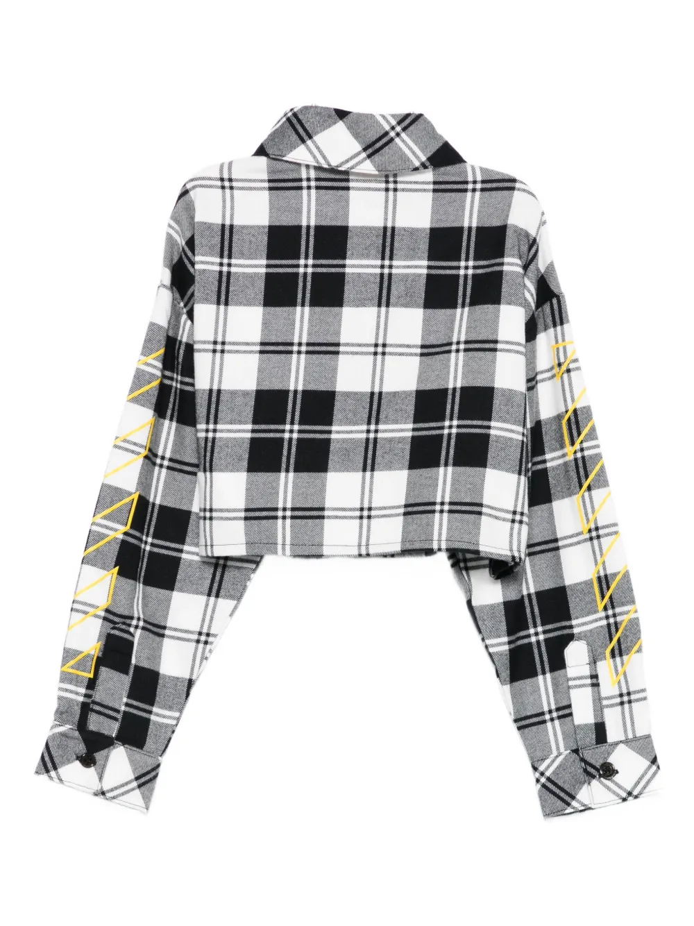 Off-white Checked Cropped Shirt In Multi