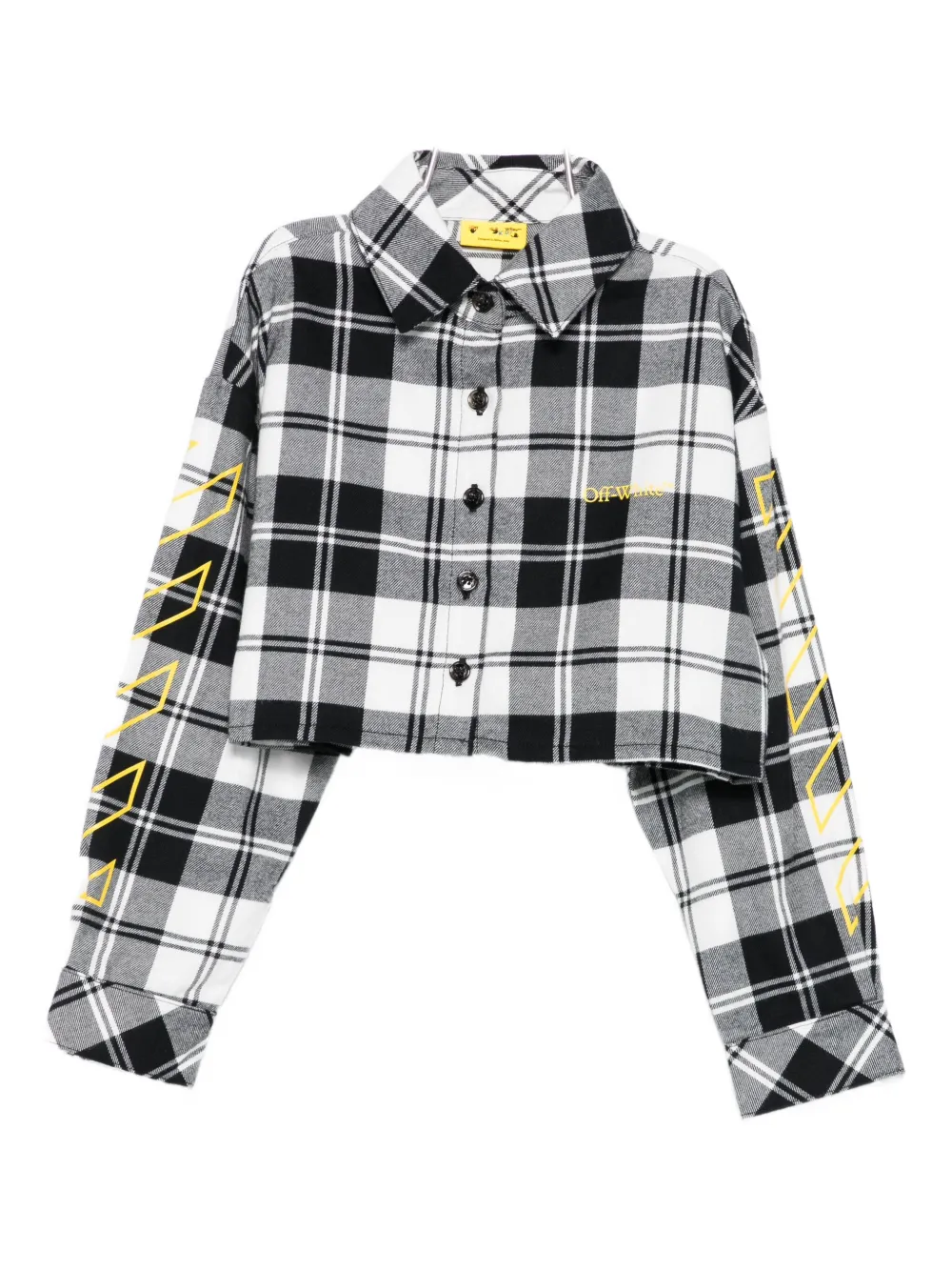 Off-white Checked Cropped Shirt In Multi