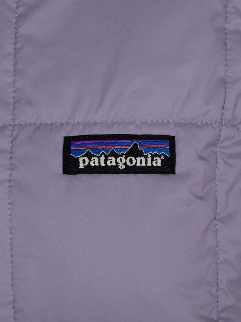 Patagonia Quilted Hooded Gilet In Purple