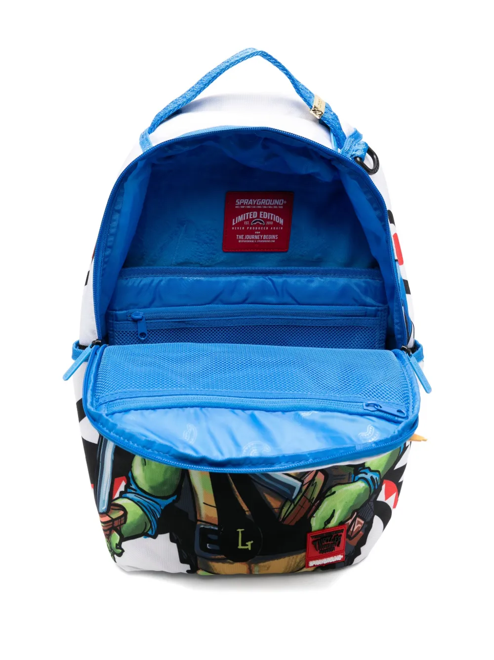Sprayground Kid Leonardo Ninja Turtle Backpack In White