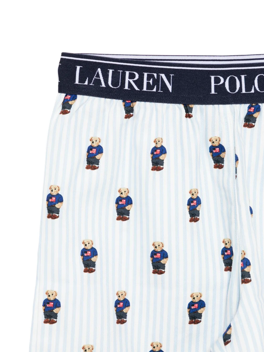 POLO RALPH LAUREN KIDS Gestreepte pyjama met print Wit