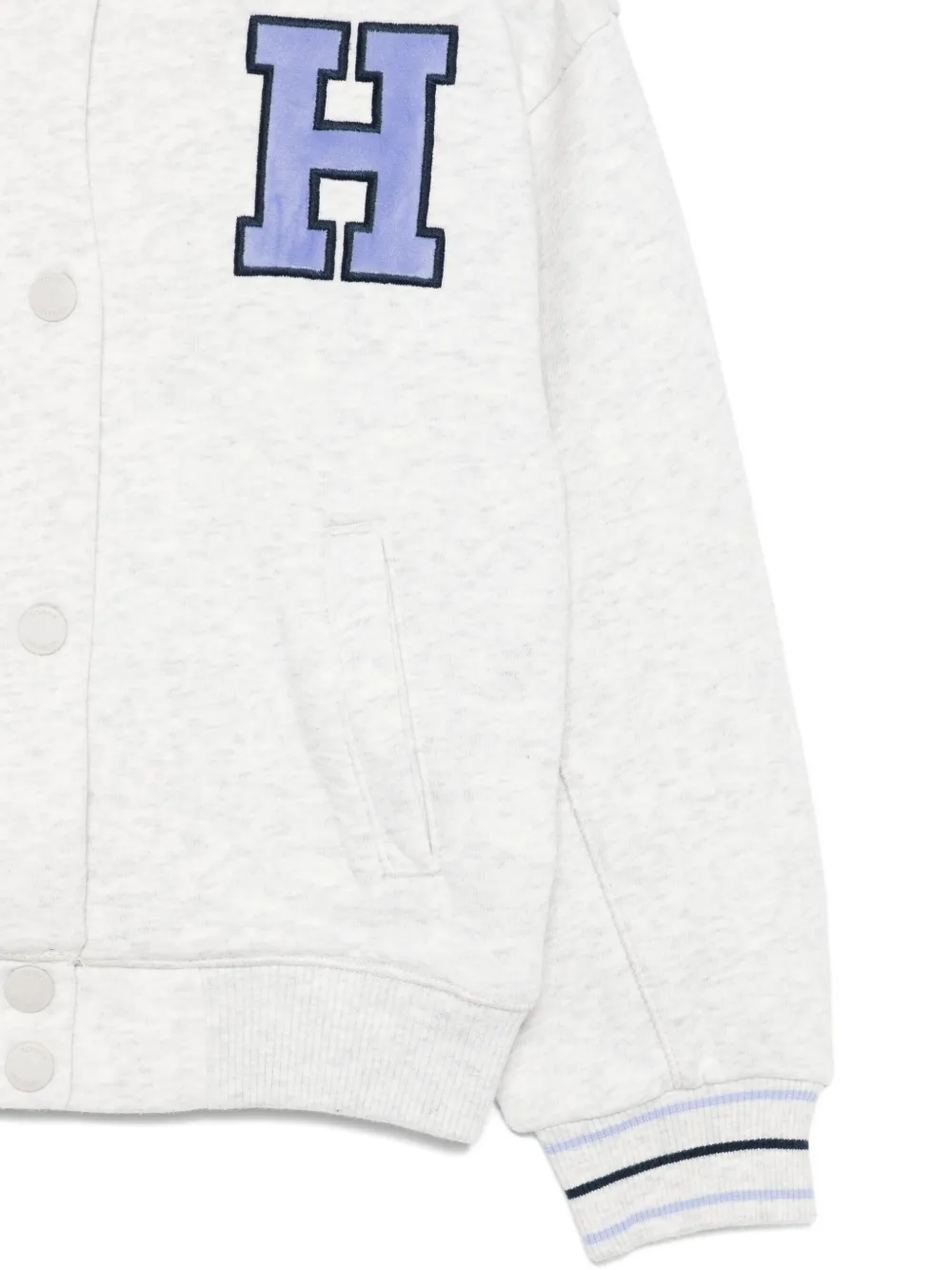 Tommy Hilfiger Junior Bomberjack met borduurwerk Grijs