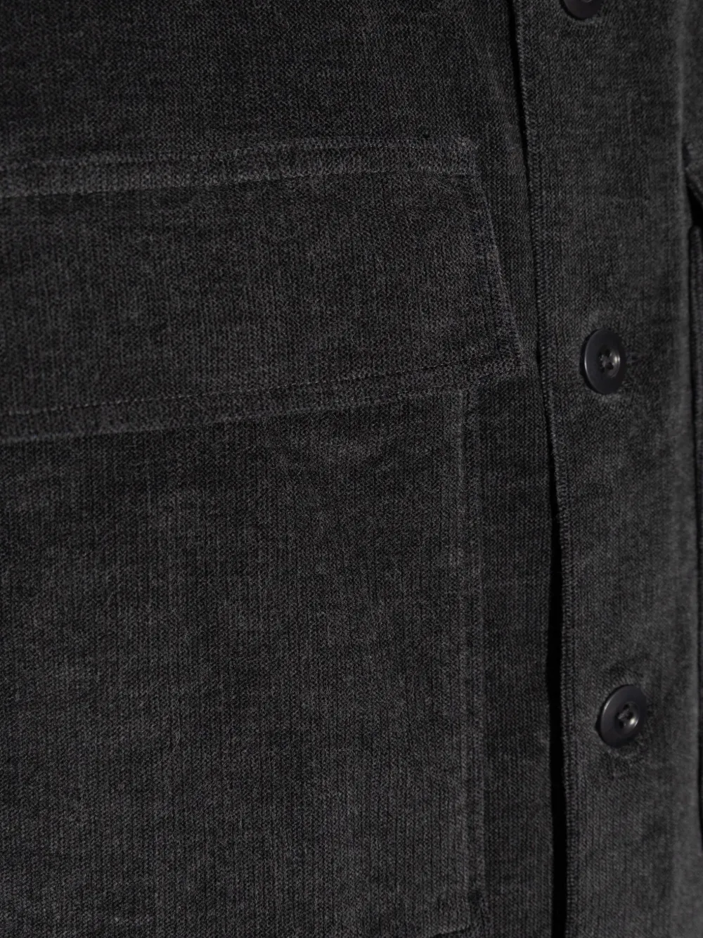 AllSaints Overhemd met ribfluwelen zak Zwart