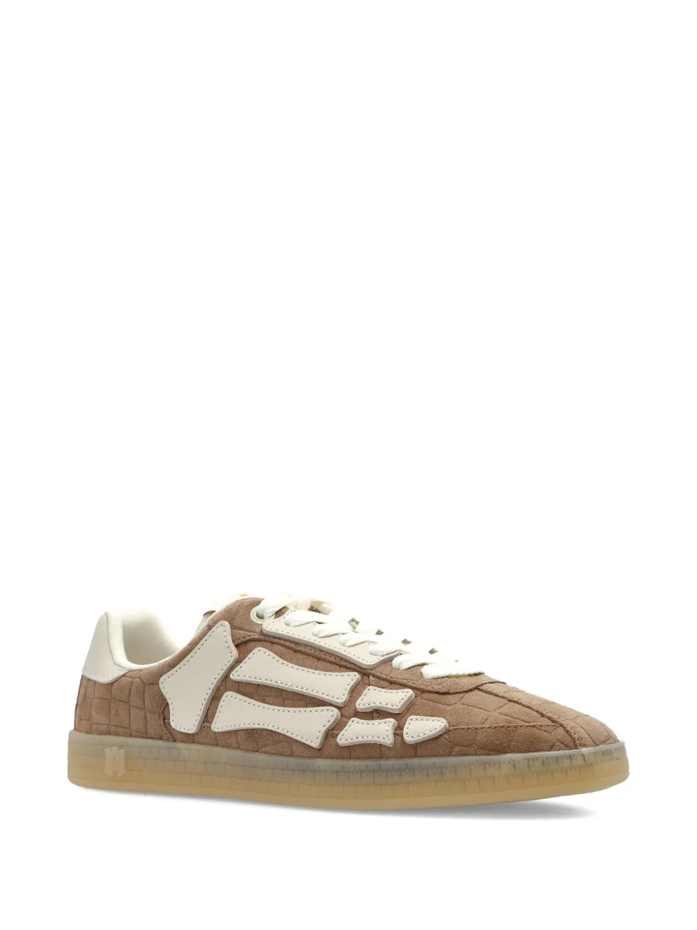 AMIRI crocodile-embossed skeleton trainers Neutrals