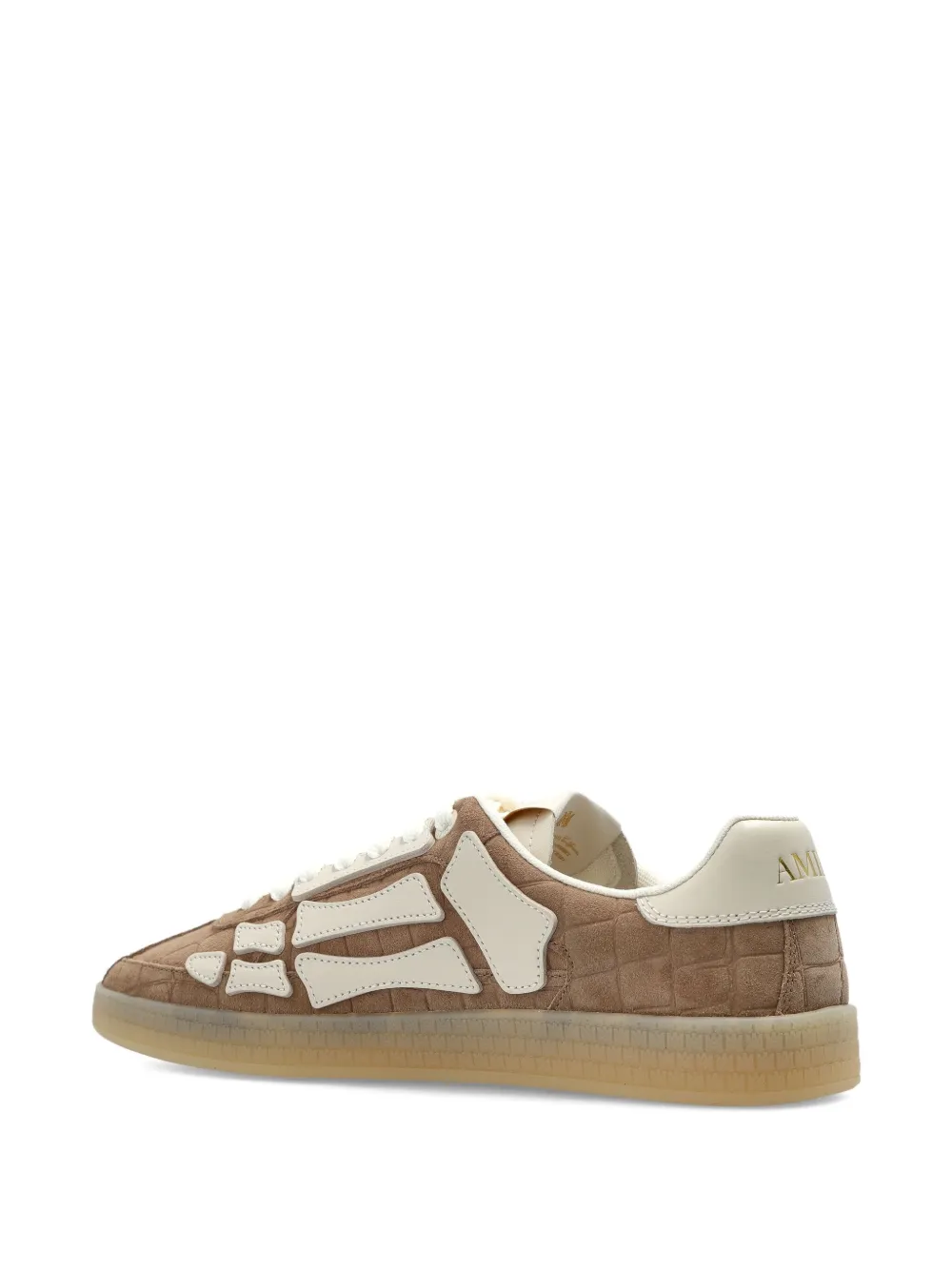 AMIRI crocodile-embossed skeleton trainers Neutrals