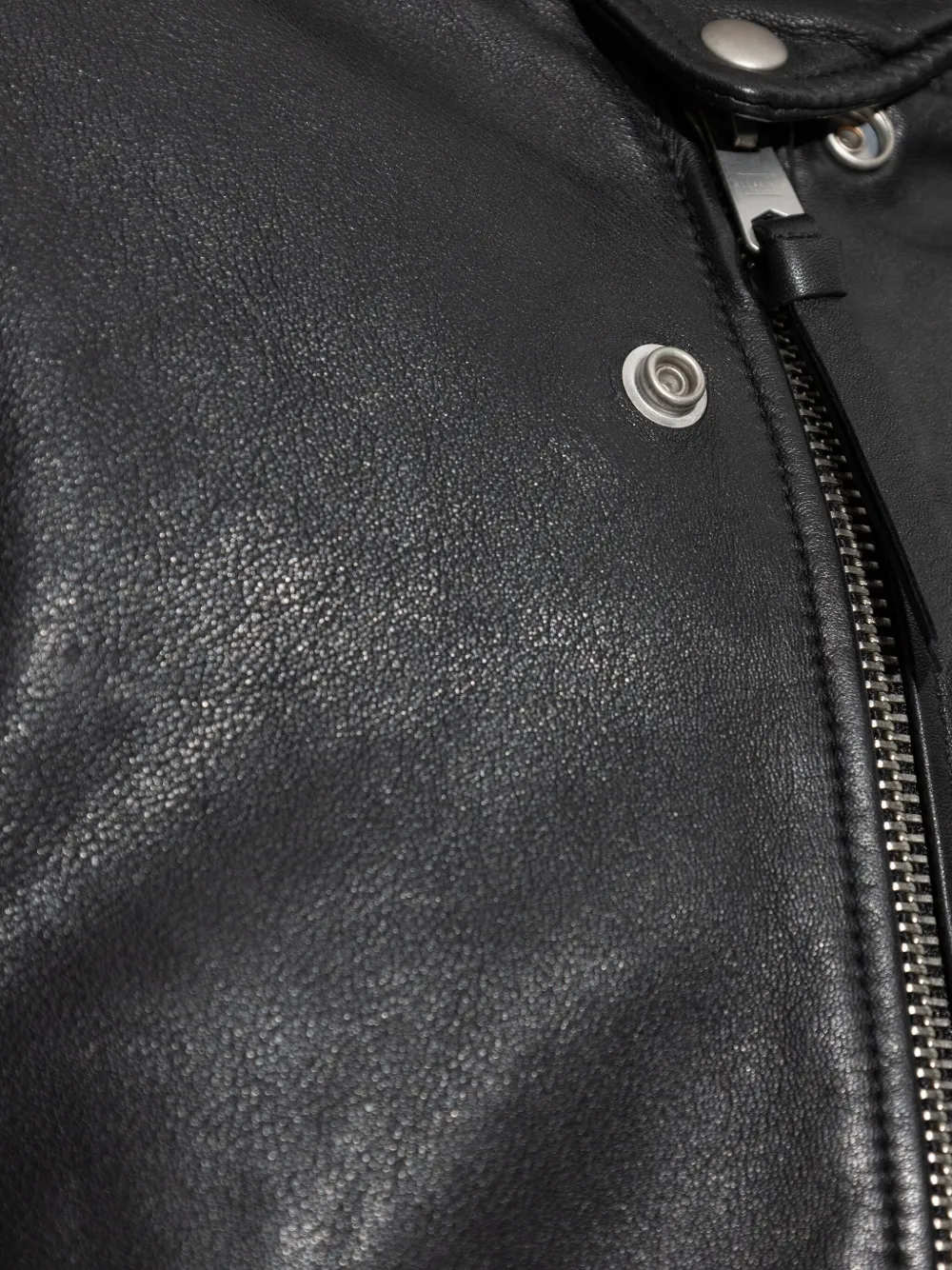 Allsaints Zip-up Biker Jacket In Black