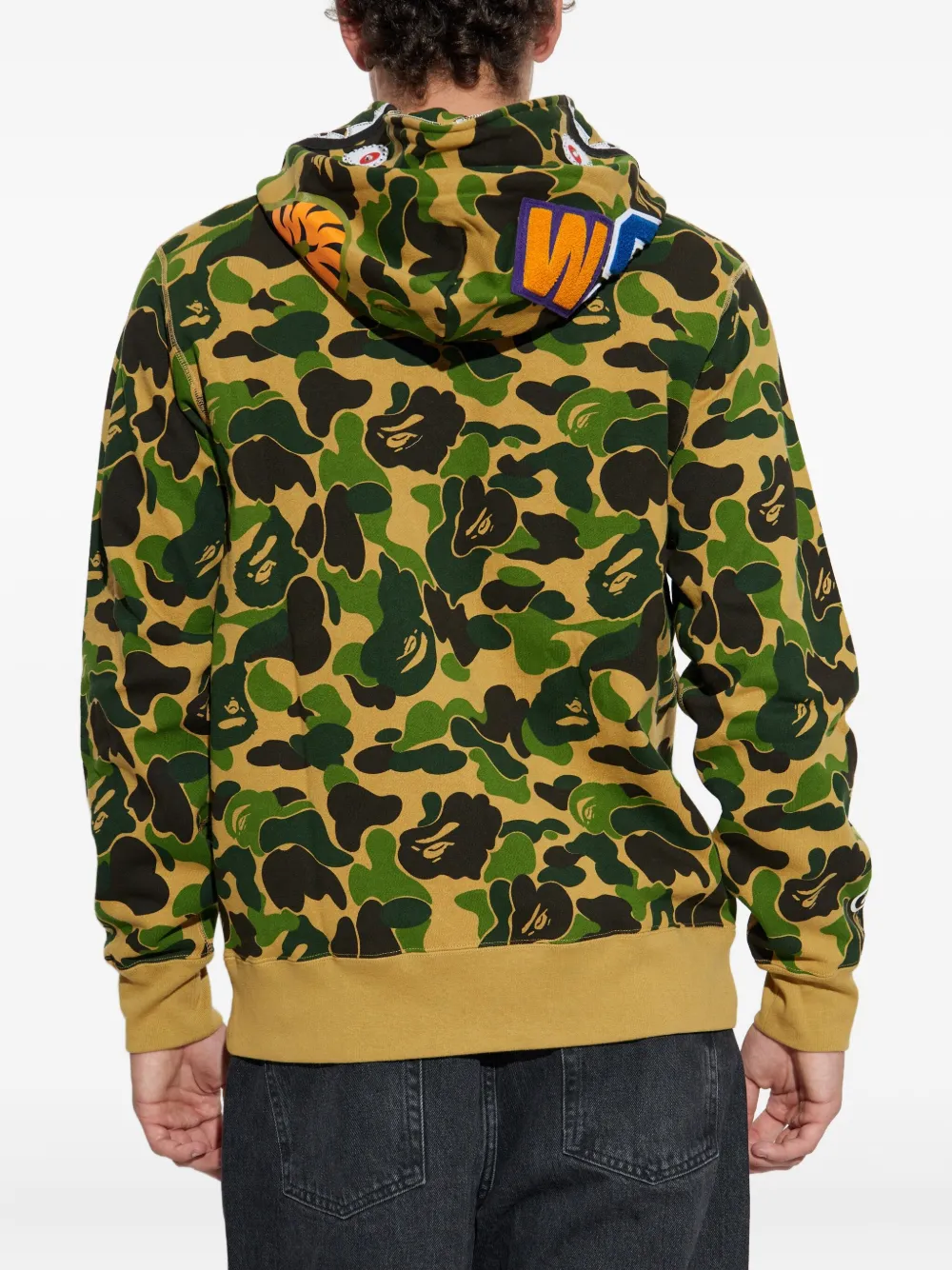A Bathing Ape Camouflage-pattern Hoodie In Green