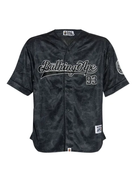 A BATHING APE® Camo Stripe baseball shirt