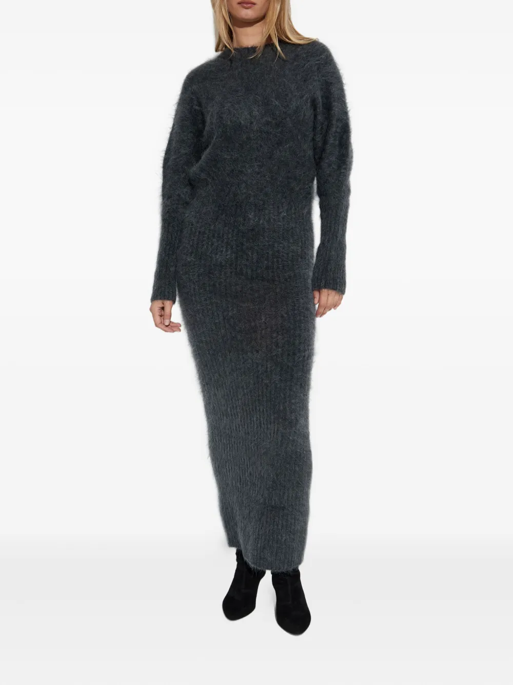 By Malene Birger Mohair Maxi Dress In Gray