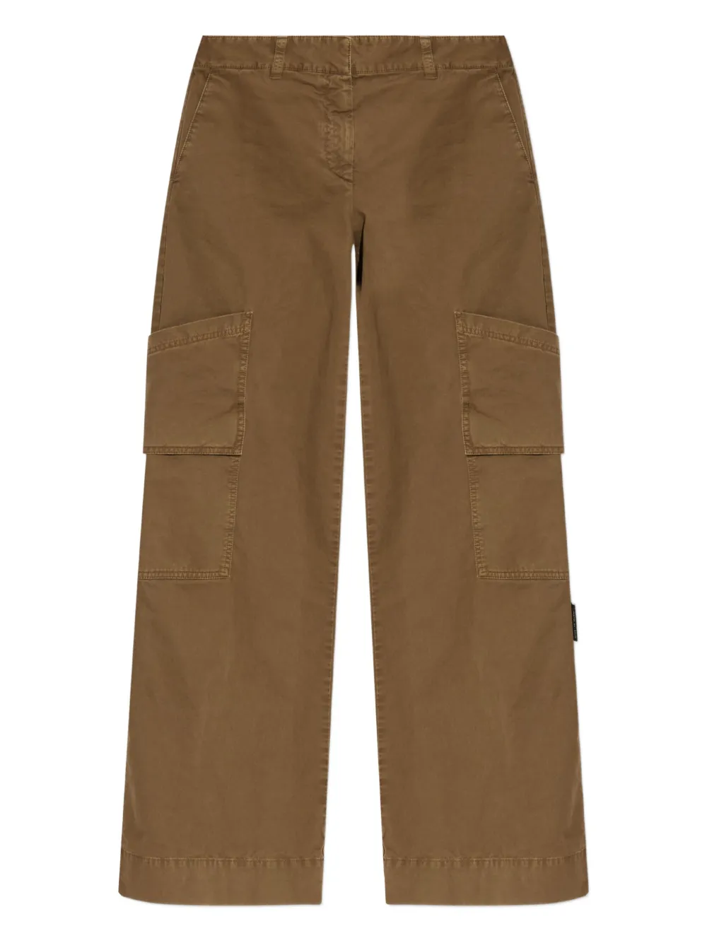 Off-white Garment Dyed Cargo Trousers In Brown