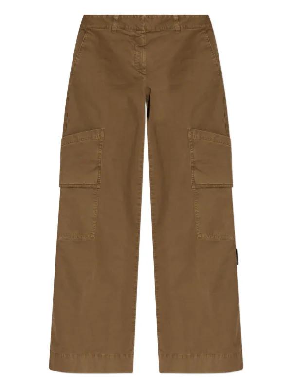 Off-White Patch-pocket Trousers in Brown