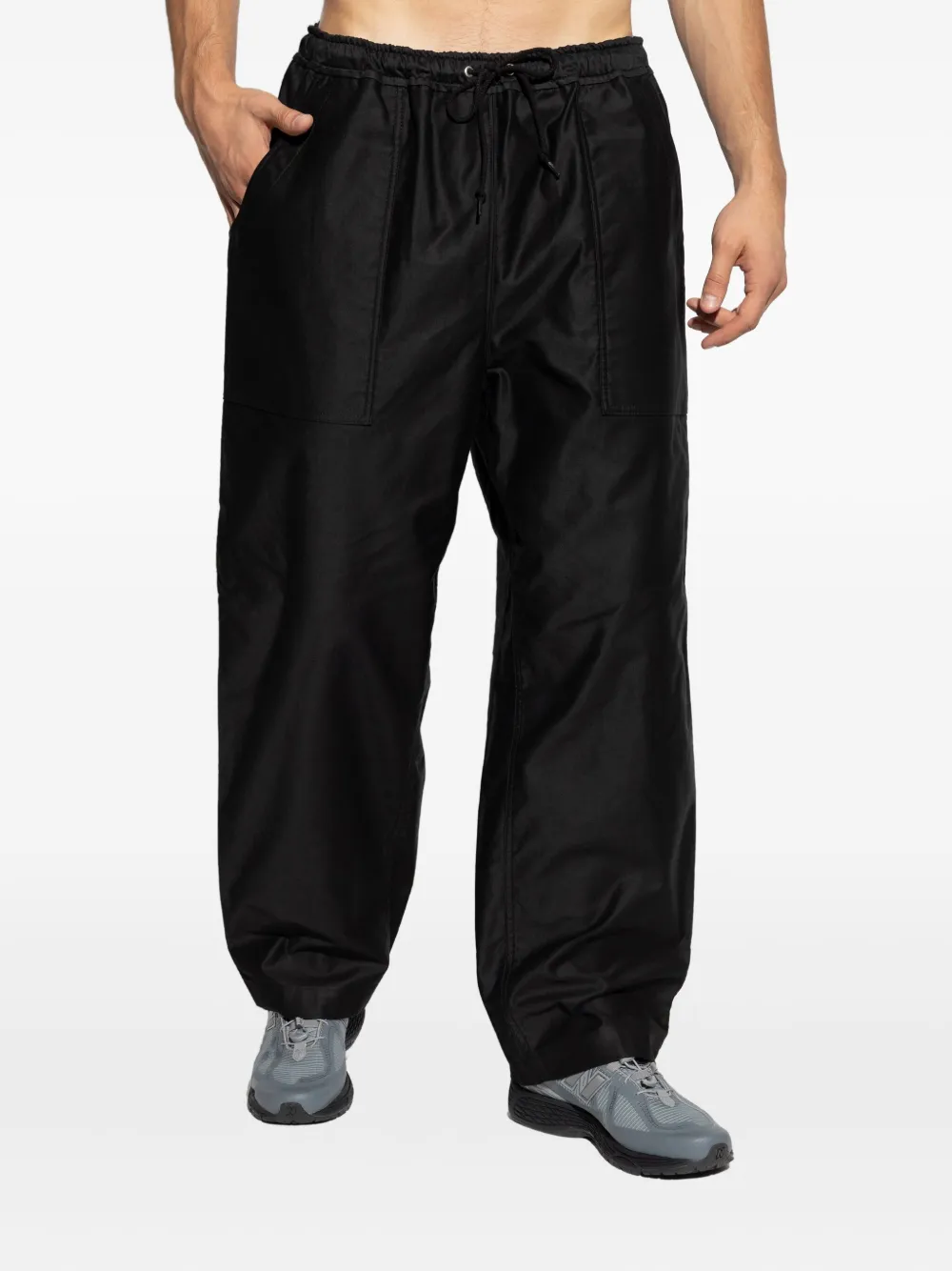 Comme Des Garçons Homme Deux Drawstring Pocket Trousers In Black