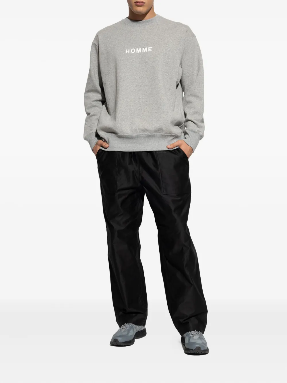Comme Des Garçons Homme Deux Drawstring Pocket Trousers In Black