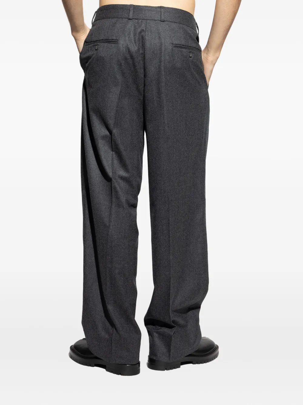 Officine Generale Broek met riemsluiting Grijs