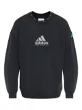 adidas logo-patch crew-neck sweatshirt - Black