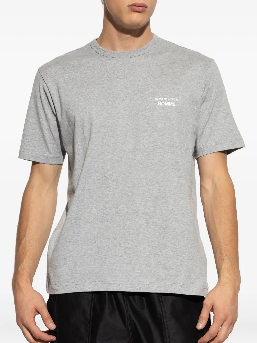 Comme des Garçons Homme Katoenen T-shirt met logoprint Grijs