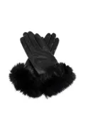 By Malene Birger leather fur-cuff gloves - Black