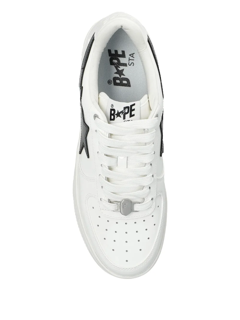 A BATHING APE STA lightning-appliqué sneakers White