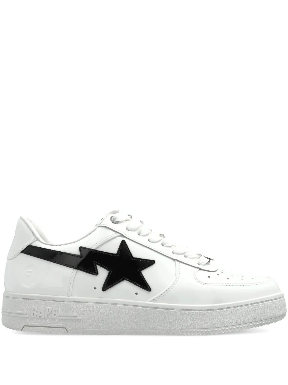 A BATHING APE STA lightning-appliqué sneakers White