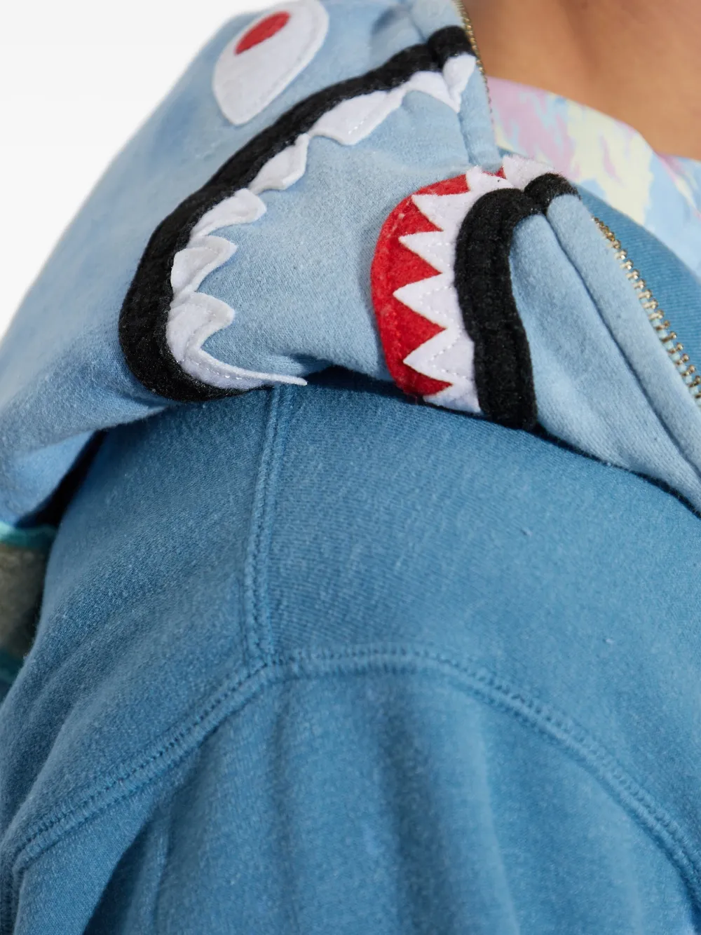 A Bathing Ape Tie-dye Zip-fastening Hoodie In Blue