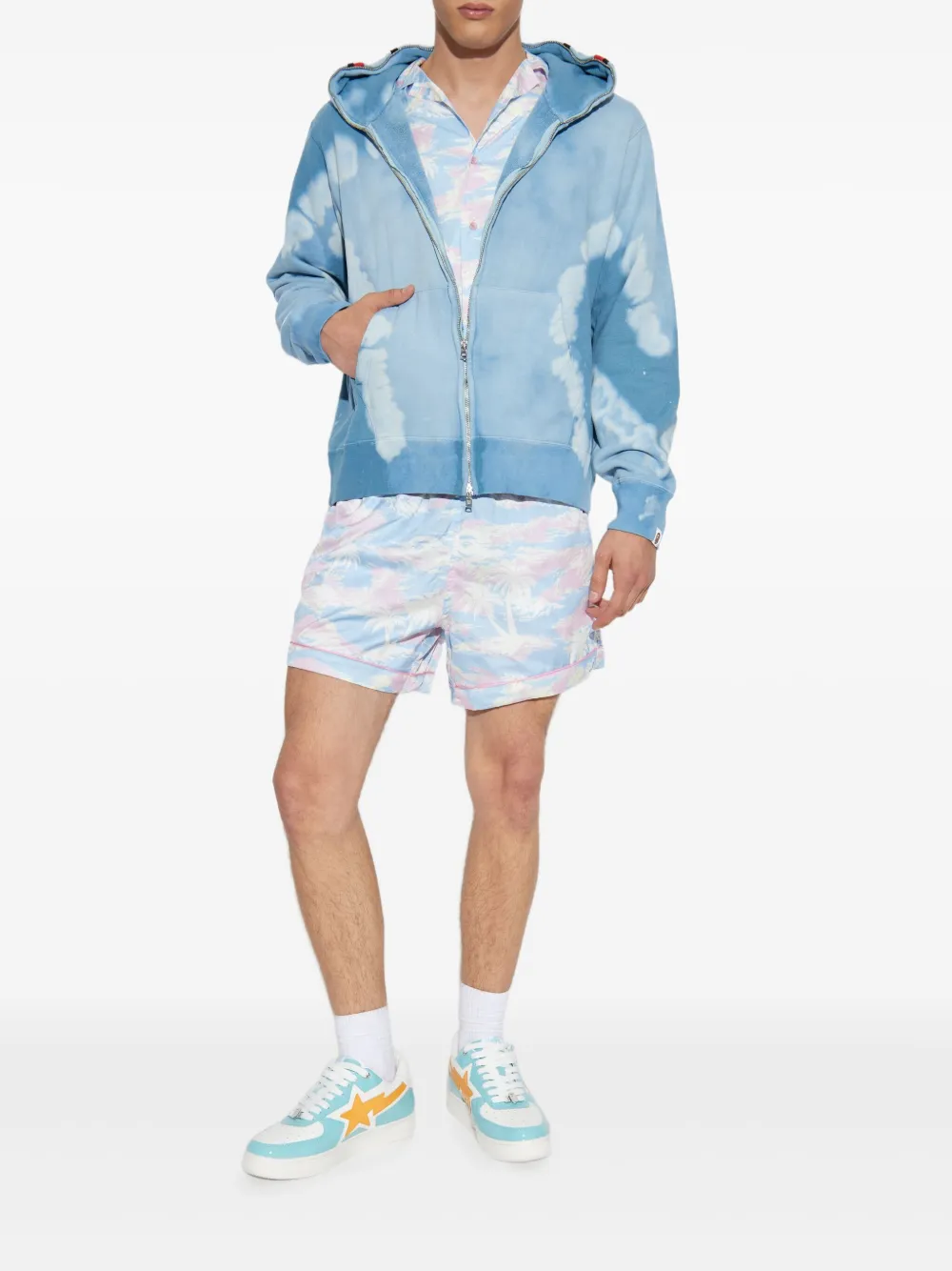 A BATHING APE® tie-dye zip-fastening hoodie | Hoodies | Image 2