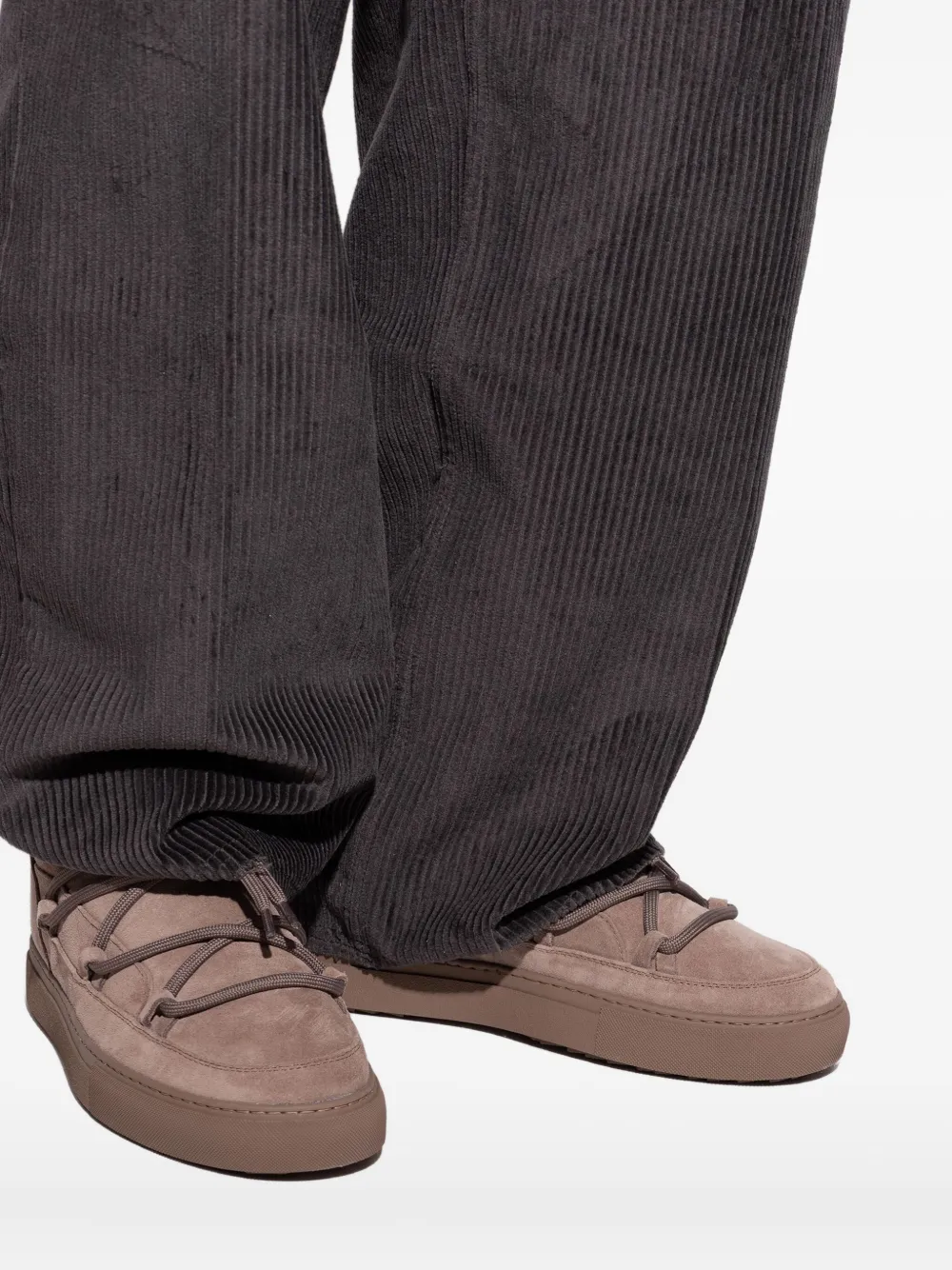 Inuikii Lace-up Suede Boots In Brown