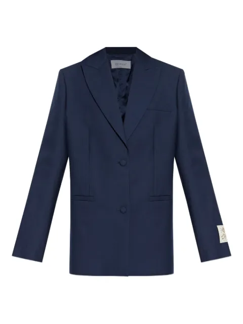 Off-White logo-patch single-breasted blazer