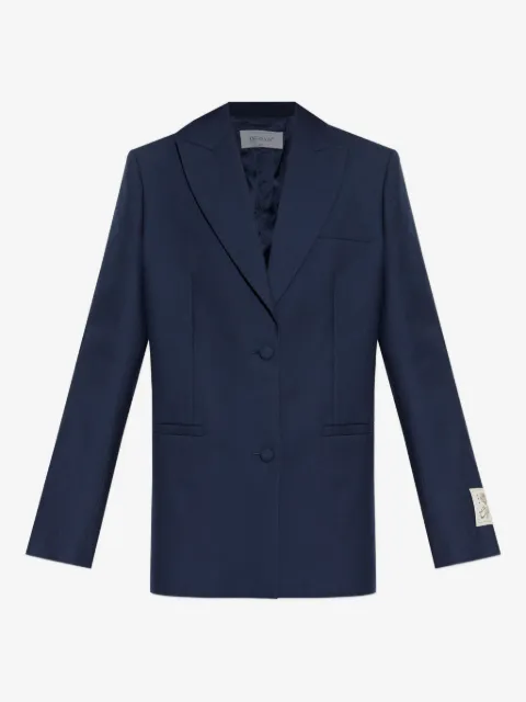 Off-White logo-patch single-breasted blazer