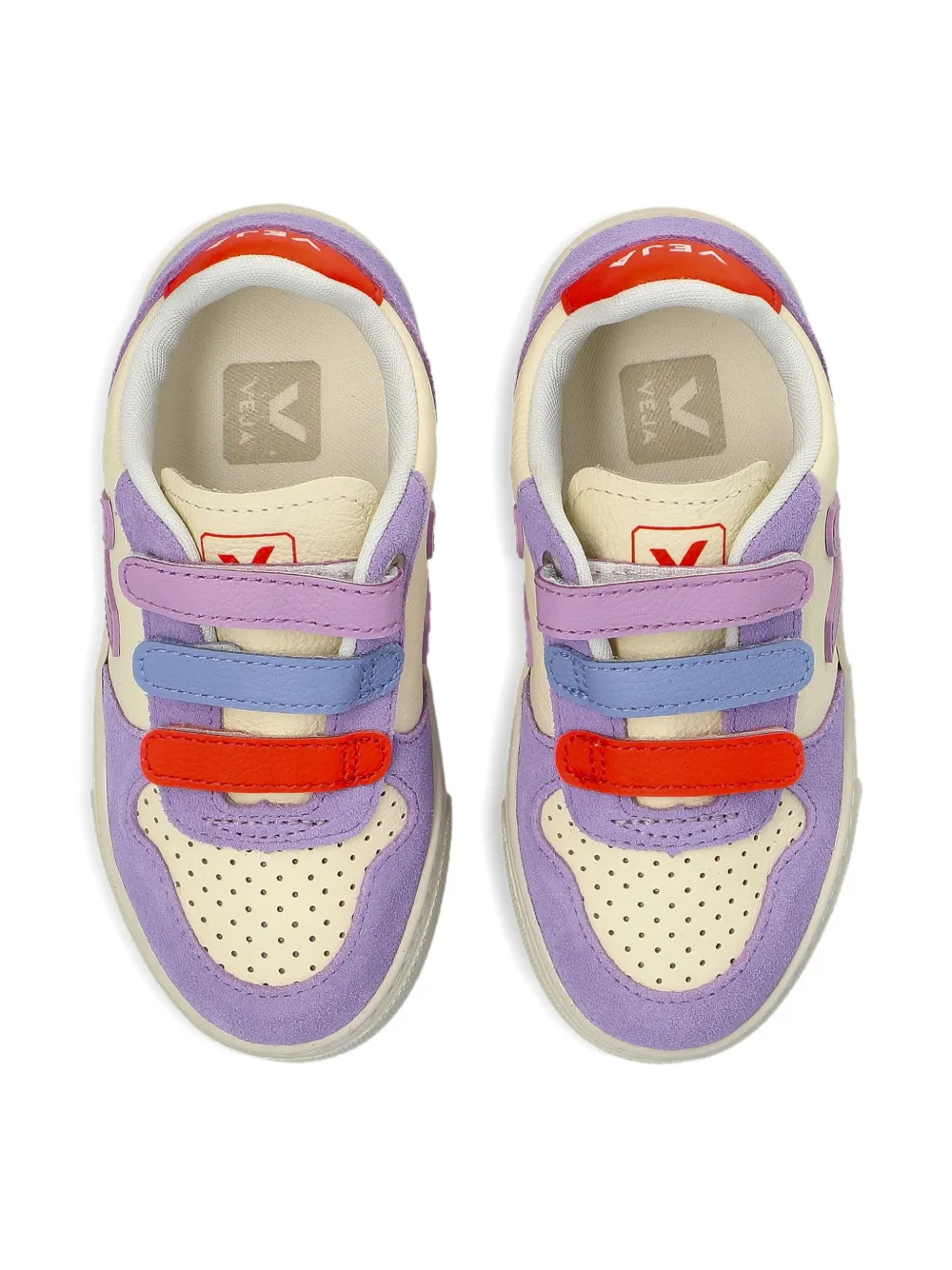 VEJA Kids Low-top sneakers met veelkleurige bandjes Paars