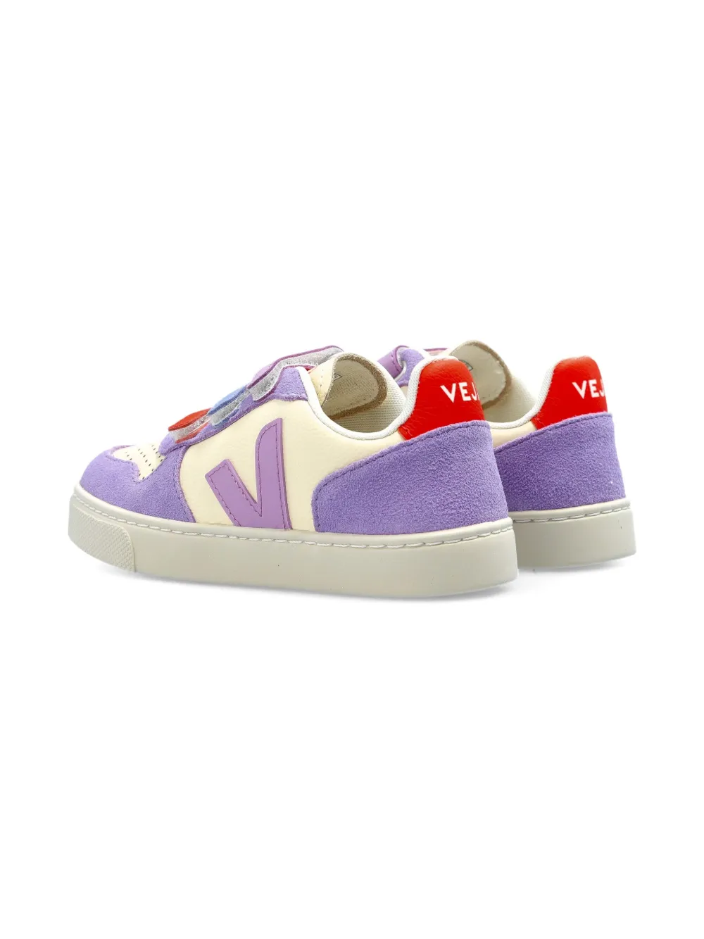 VEJA Kids Low-top sneakers met veelkleurige bandjes Paars