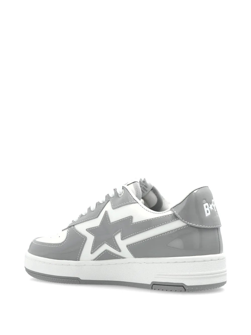 A BATHING APE Leren sneakers met star-applicatie Wit