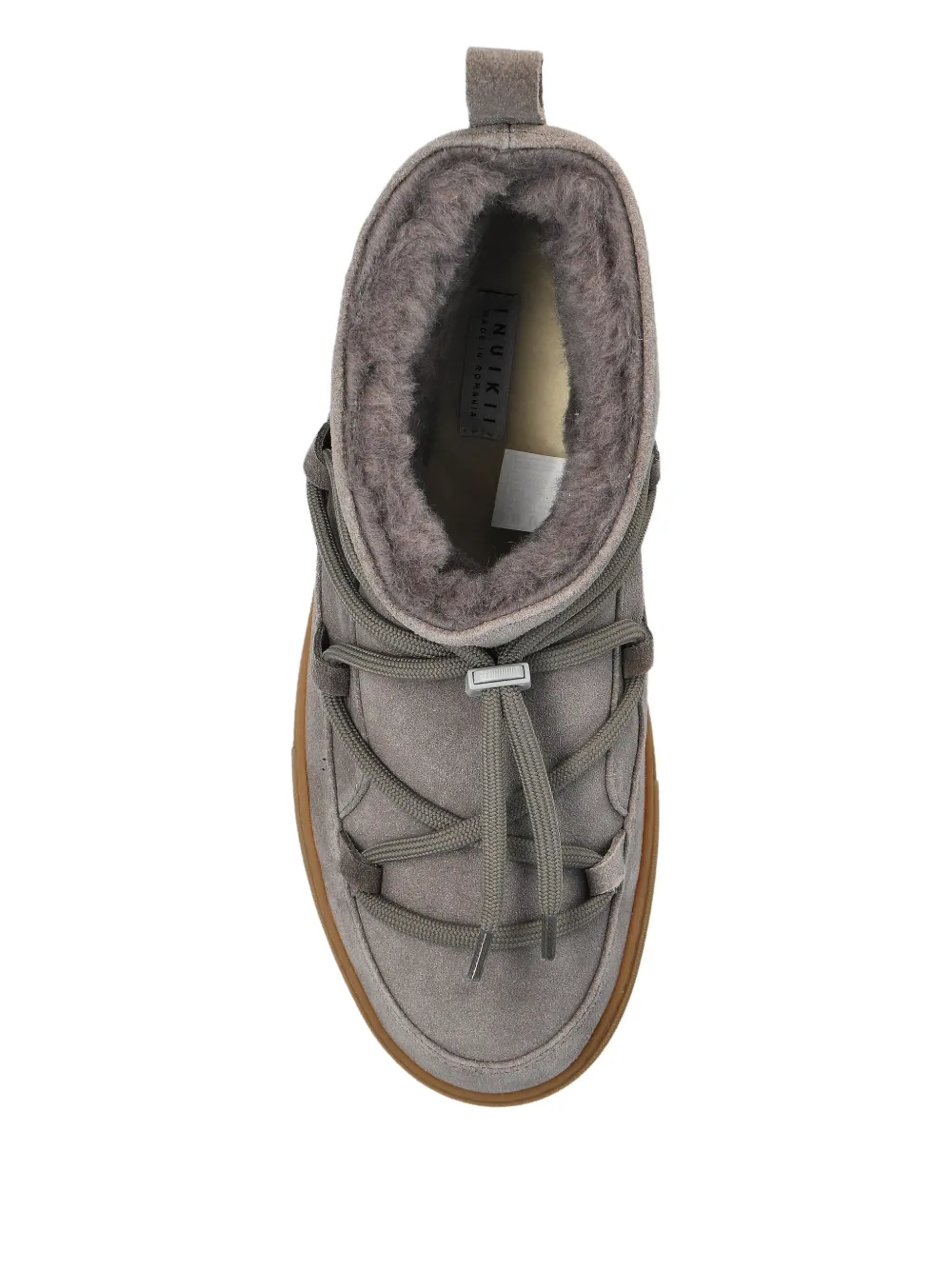 Inuikii Lace-up Suede Boots In Gray