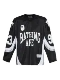 A BATHING APE® number-appliqué hockey jersey - Black
