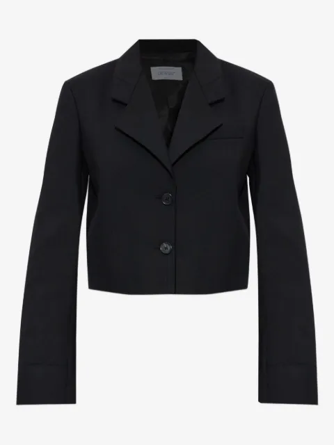 Off-White logo-print cropped blazer