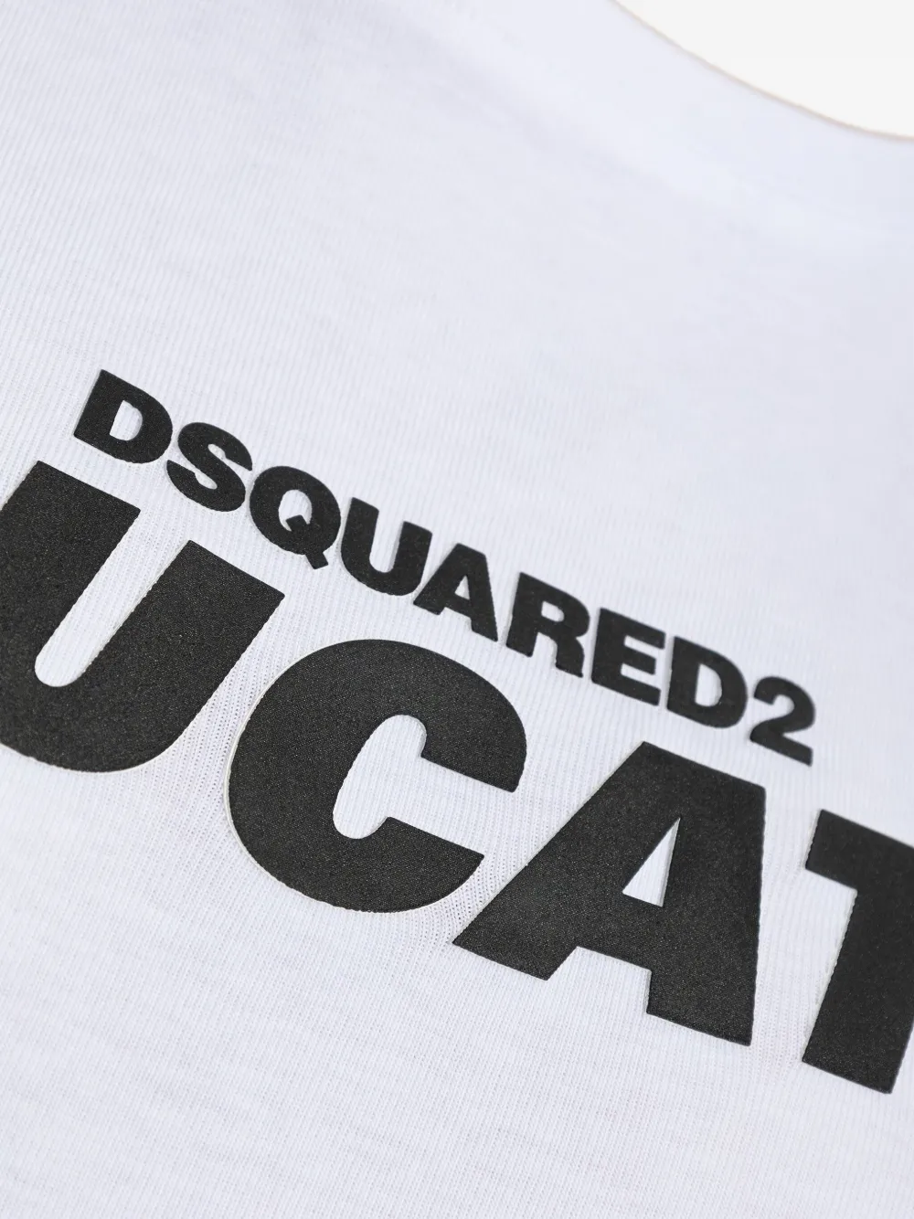 Dsquared2 X Ducati Logo Printed Crewneck T-shirt In White