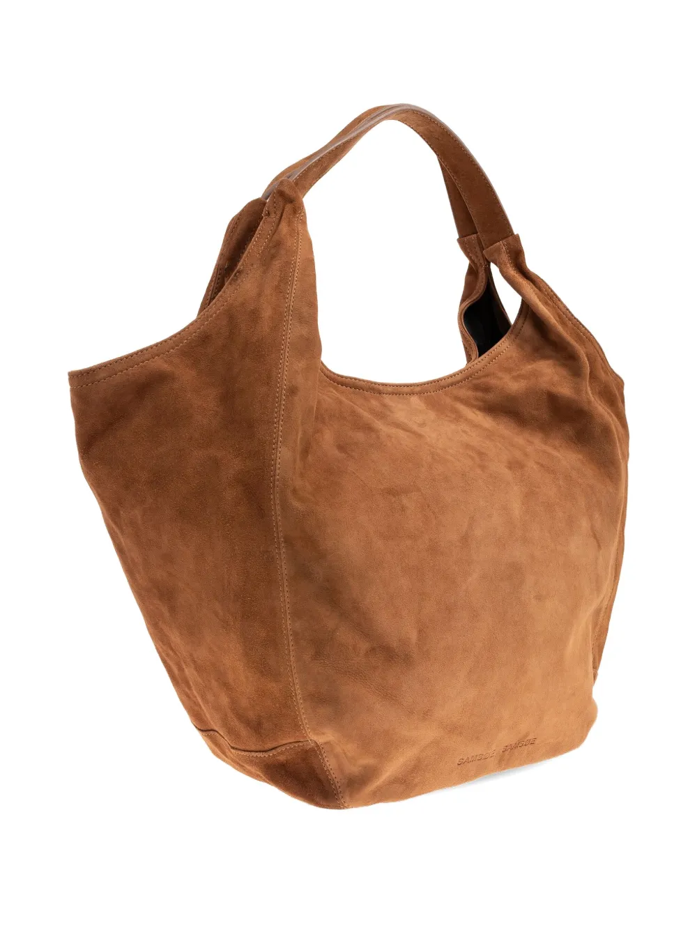Samsoe & Samsoe Sacima Suede Shoulder Bag In Brown