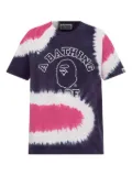 A BATHING APE® tie-dye logo T-shirt - Blue