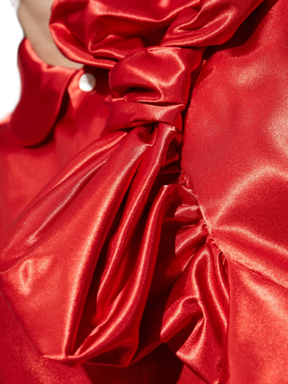 Comme Des Garçons Bow-embellished Blouse In Red