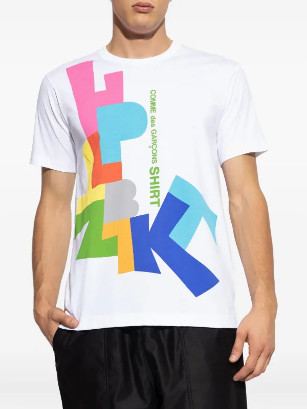 Comme Des Garçons Shirt graphic-print T-shirt | White | FARFETCH