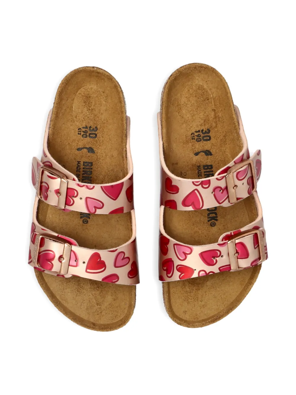 Birkenstock Kids Arizona heart-print sandals Pink
