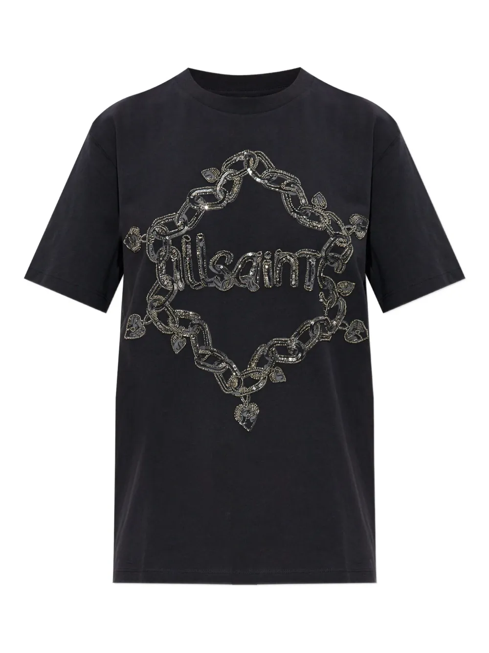 AllSaints Drip T-Shirt - Schwarz