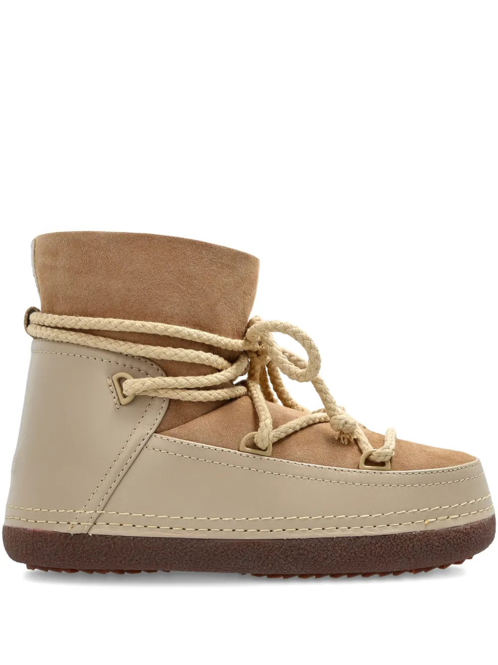 Inuikii leather lace-up snow boots Neutrals