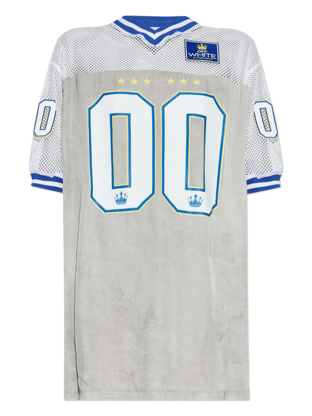 Off-White mesh-insert jersey dress | Grey | Image 1
