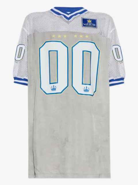 Off-White mesh-insert jersey dress