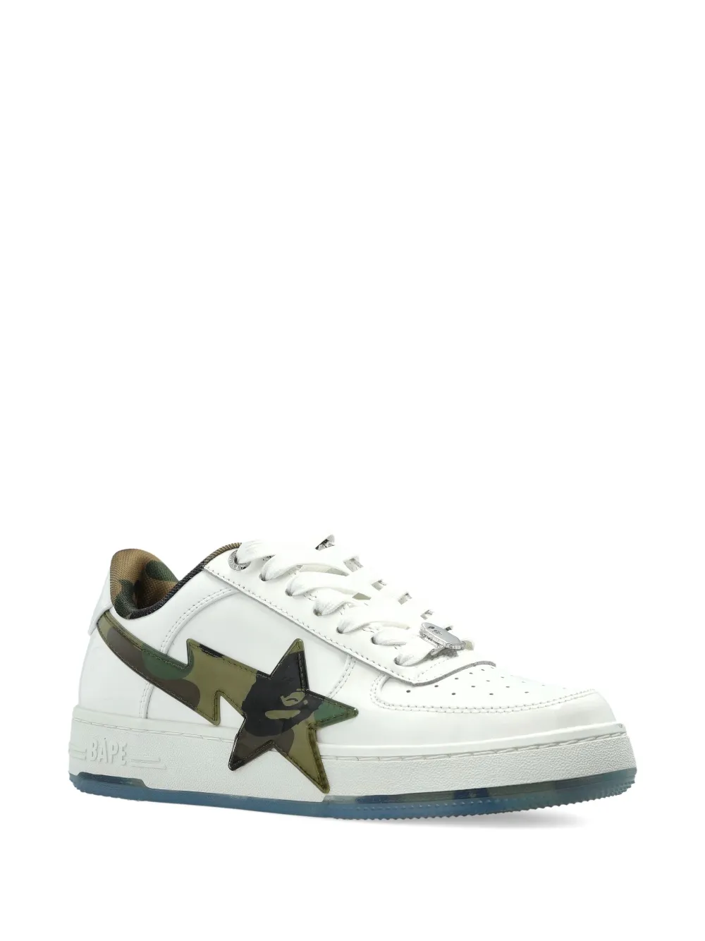 A BATHING APE camo-star sneakers - Wit