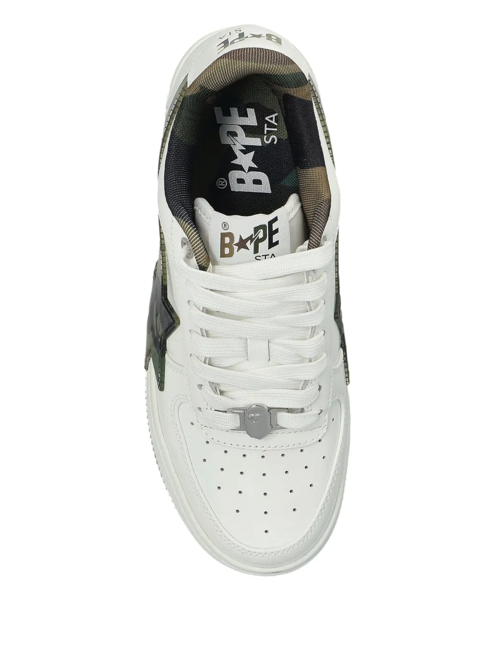 A BATHING APE Camo-Star sneakers Wit