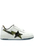 A BATHING APE® camo-star sneakers - White